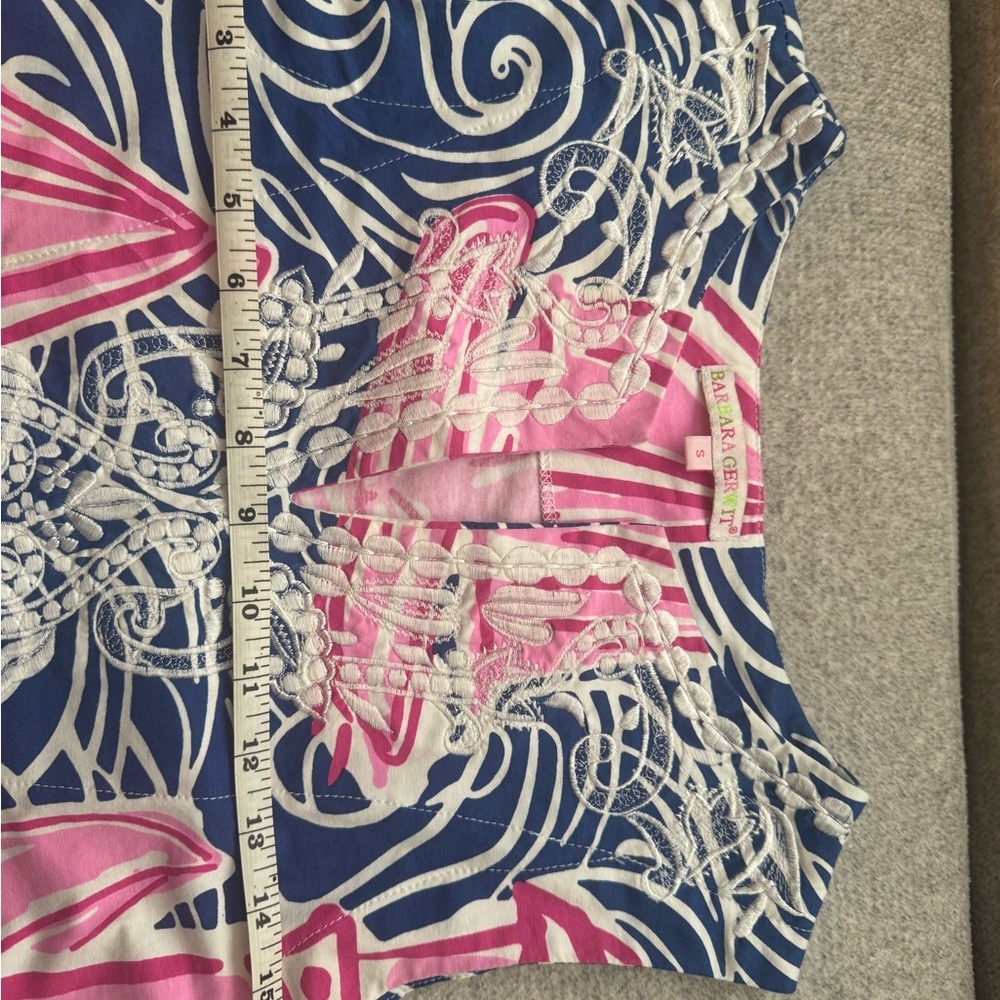 Barbara Gerwit Nautical Pink and Blue Sleeveless Dress Tropical Nautical - Picture 4 of 5